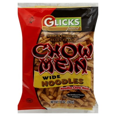 GLICKS - Chow Mein Wide Noodles 10OZ ( Pack of 12)