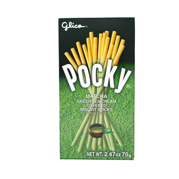 GLICO Pocky Matcha Green Tea Cream Covered Biscuit Sticks 2.47 Oz
