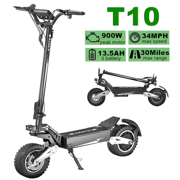 GLIDEZONE 900W Motor Off Road Electric Scooter, 11" Tires, up to 34MPH and 30Miles E Scooter for Adults, Foldable