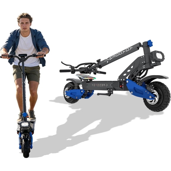 GLIDEZONE Electric Scooter for Adults, 5000W Dual Motor, Fast Speed 50MPH and Long Range 55Miles 10.5" Off-Road Tires E Scooter with NFC & Bluetooth