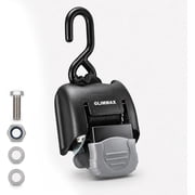 GLIMMAX Retractable Boat Transom Tie Down Straps, 2x43 Inch 2500 lbs Break Strength, 1-Pack Trailer Ratchet Straps for Brackish or Saltwater Environments