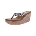 thumbnail image 1 of Volatile Womens Glimpse Leopard Rhinestone Wedge  Casual Shoes, 1 of 3