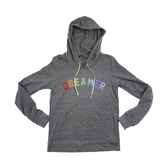 GLITTER AND LACE DREAMER DISTRESSED HOODIE