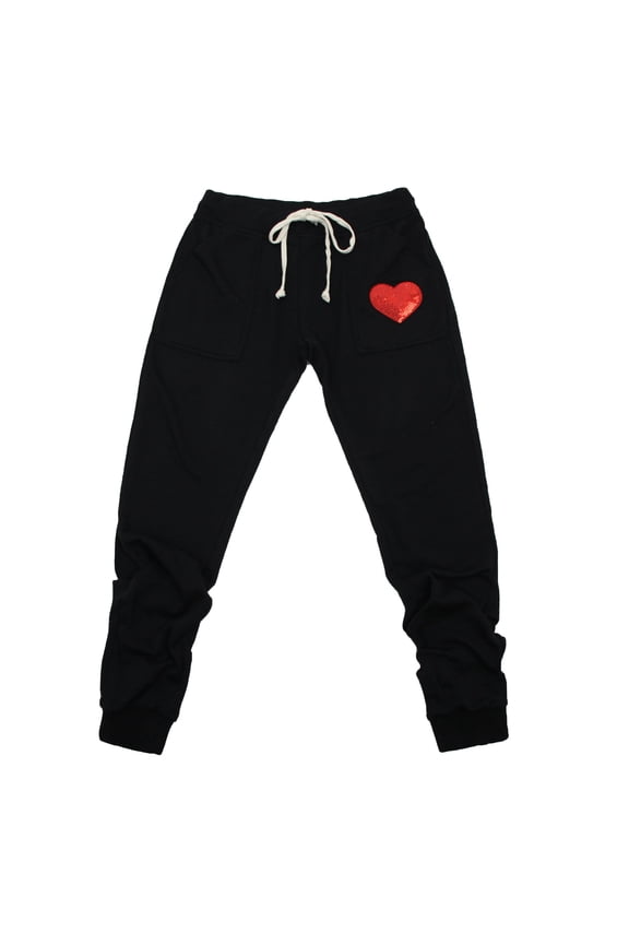 SEQUIN HEART EVERYDAY MOM JOGGERS