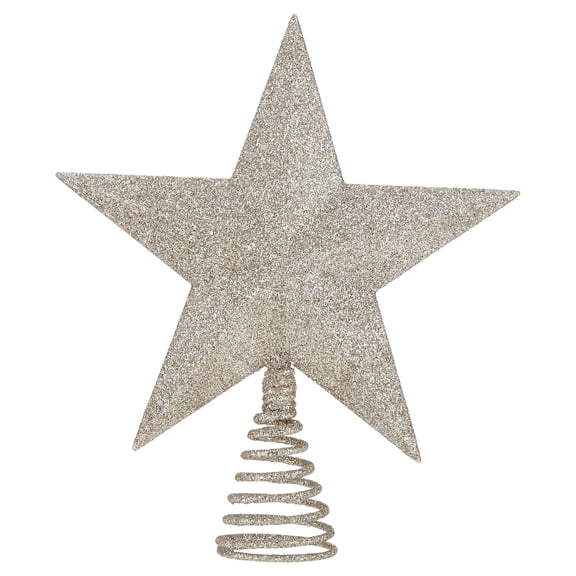 Glitter Star Christmas Tree Topper, Gold, 10", by Holiday Time