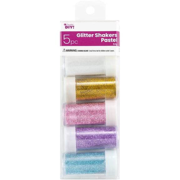 GLITTER SHAKERS PASTEL 5PK-PASTEL
