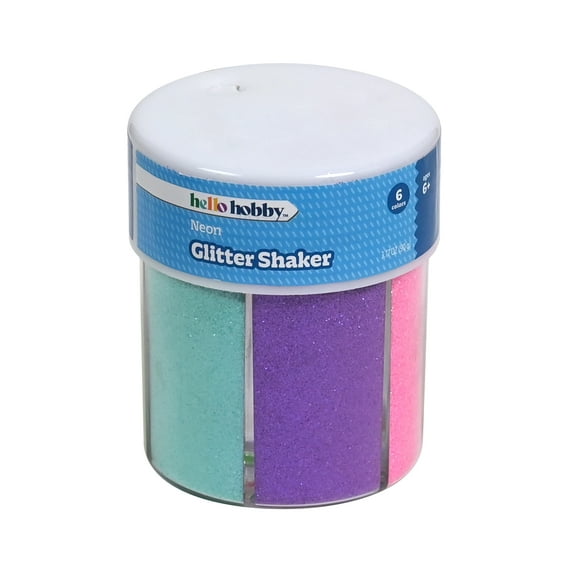 Hello Hobby Multicolor Neon Glitter Shaker, 3.17 oz