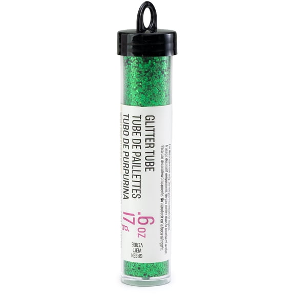 GLITTER TUBE GREEN 0.6OZ-GREEN