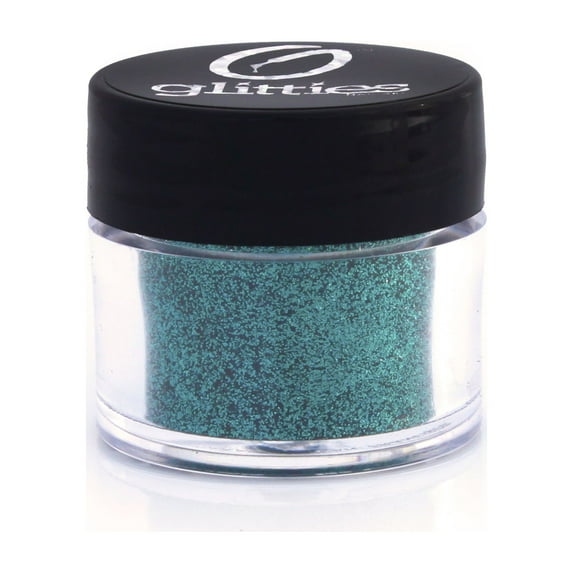 GLITTIES COSMETICS Extra Fine Glitter Powder .006" - Makeup, Body, Face, Hair, Lips, & Nails-(Turquoise Shimmer)- 10 Grams
