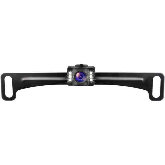 GLK Car Backup Camera HD Rear View Camera License Plate Backup Camera with Wide View Angle 6 LED Night Vision Waterproof Front & Back up Camera, Guide Line On/Off