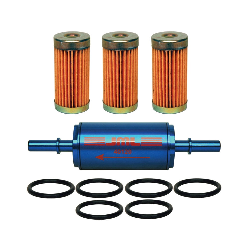 GLM 40125 HiFlow Inline Fuel Filter with Aluminum Case 20 Micron
