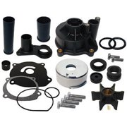 GLM Marine Water Pump Service Kit compatible with 1979-2006 Johnson Evinrude V4 V6 & V8 engines with 25" and 30" shaft. Replaces OEM 5001595