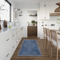 thumbnail image 1 of GLN Rugs Assos - Contemporary, Machine Washable Area Rug 2'6"x7' Turkish Blue Home Carpet, All Ages, 1 of 9