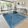 thumbnail image 1 of GLN Rugs Assos - Contemporary, Machine Washable Area Rug 9'x12' Turkish Blue Home Carpet, 1 of 8