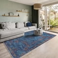 thumbnail image 1 of GLN Rugs Atlantis - Contemporary, Machine Washable Area Rug 4'x6' Abstract Dark Blue Home Carpet, 1 of 9