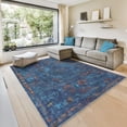 thumbnail image 1 of GLN Rugs Atlantis - Contemporary, Machine Washable Area Rug 8'x10' Abstract Dark Blue Home Carpet, 1 of 9