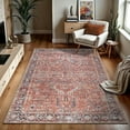 thumbnail image 1 of GLN Rugs Babylon - Indoor, Machine Washable Area Rug 4'x6' Turkish Terra Home Carpet, 1 of 10