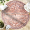 thumbnail image 1 of GLN Rugs Babylon - Indoor, Machine Washable Area Rug 5'3" Round Turkish Terra Home Carpet, 1 of 8
