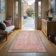 thumbnail image 1 of GLN Rugs Camelot - Indoor, Machine Washable Area Rug 2'6"x7' Pink/Coral Home Carpet, All Ages, 1 of 8