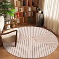 thumbnail image 1 of GLN Rugs Claros - Contemporary, Machine Washable Area Rug - 5'3" Round Orange Beige Home Carpet, 1 of 6