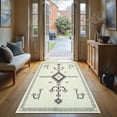 thumbnail image 1 of GLN Rugs Corum - Contemporary, Machine Washable Area Rug 2'6"x6'6" Moroccon Beige Home Carpet, All Ages, 1 of 10