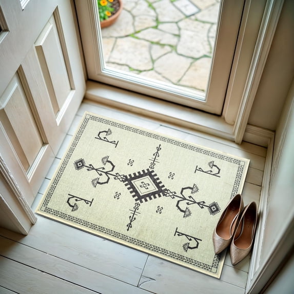 GLN Rugs Corum - Contemporary, Machine Washable Area Rug 2'x3' Moroccon Home Carpet