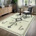 thumbnail image 1 of GLN Rugs Corum - Contemporary, Machine Washable Area Rug 3'x5' Moroccon Home Carpet, 1 of 9