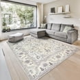 thumbnail image 1 of GLN Rugs Cyrene - Indoor, Machine Washable Area Rug 9'x12' Moroccon Cream/Gray Home Carpet, 1 of 8