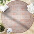 thumbnail image 1 of GLN Rugs Hattusa - Indoor, Machine Washable Area Rug 5'3" Round Turkish Terra Home Carpet, 1 of 7