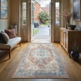 thumbnail image 1 of GLN Rugs Hopa - Indoor, Machine Washable Area Rug 2'6"x6'6" Turkish Brown Home Carpet, All Ages, 1 of 8