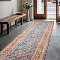 thumbnail image 1 of GLN Rugs Jerusalem - Indoor, Machine Washable Area Rug 2'6"x10' Turkish Terra Home Carpet, All Ages, 1 of 10