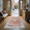thumbnail image 1 of GLN Rugs Kitesh - Indoor, Machine Washable Area Rug 2'6"x7' Turkish Terra Home Carpet, All Ages, 1 of 8