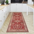 thumbnail image 1 of GLN Rugs Knossos - Indoor, Machine Washable Area Rug 2'6"x7' Red/Beige Home Carpet, All Ages, 1 of 8