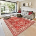 thumbnail image 1 of GLN Rugs Knossos - Indoor, Machine Washable Area Rug - 6'x9' Turkish - Red/Beige Home Carpet, 1 of 8