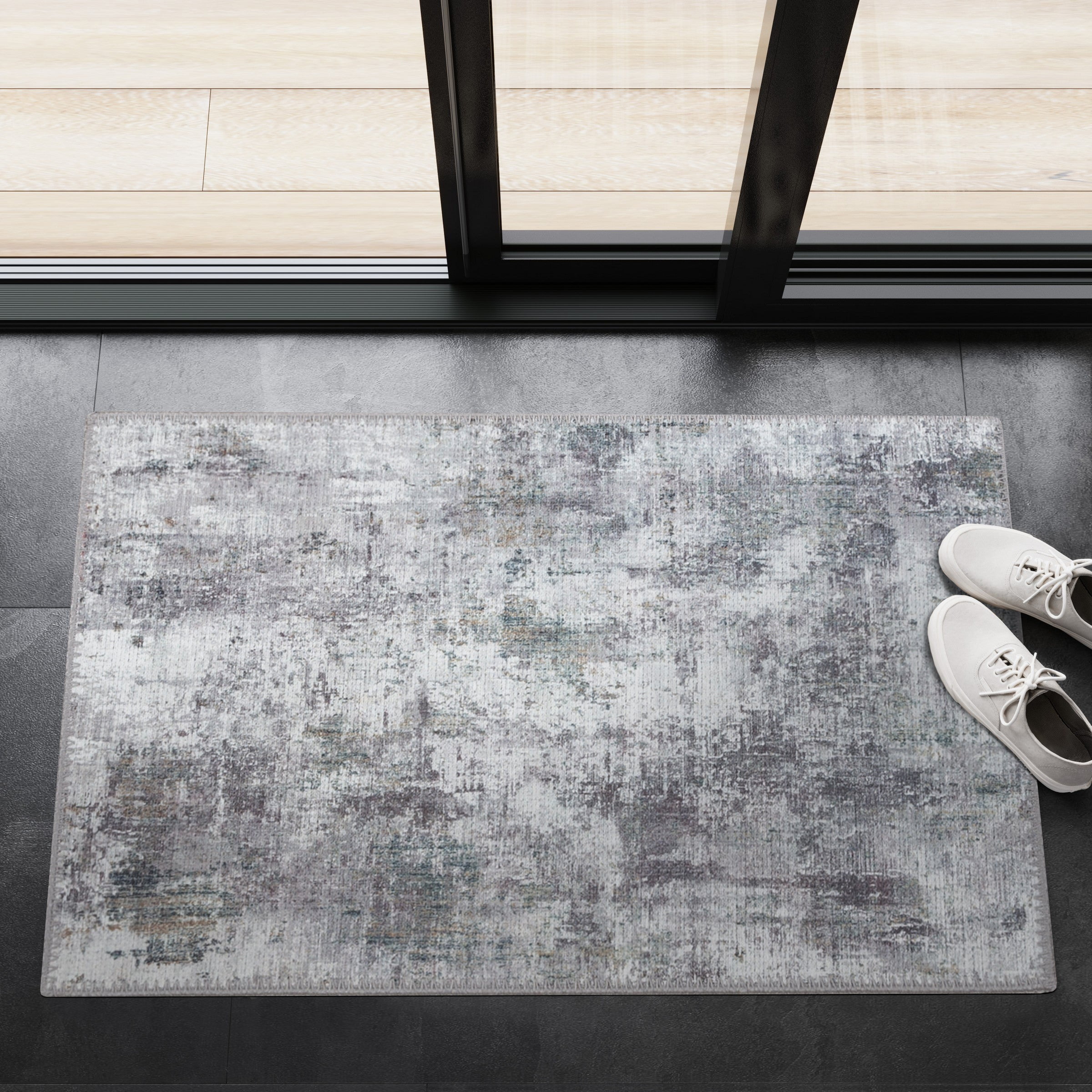 GLN Rugs Liquid & Dirt Repellent Non Slip Machine Washable Persian