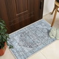 thumbnail image 1 of GLN Rugs Memphis - Indoor, Machine Washable Area Rug 2'x3' Turkish Ice Blue/Gray Home Carpet, 1 of 9