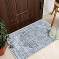 thumbnail image 1 of GLN Rugs Memphis - Indoor, Machine Washable Area Rug 2'x3' Turkish Ice Blue/Gray Home Carpet, 1 of 8