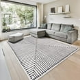 thumbnail image 1 of GLN Rugs Nysa - Contemporary, Machine Washable Area Rug - 5'x7' Black Beige Home Carpet, 1 of 7