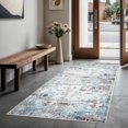 thumbnail image 1 of GLN Rugs Pamuk - Contemporary, Machine Washable Area Rug 2'6"x9'8" Abstract Grey Home Carpet, All Ages, 1 of 10