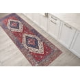 thumbnail image 1 of GLN Rugs Salur - Indoor, Machine Washable Area Rug 2'6"x6'6" Turkish Red Home Carpet, All Ages, 1 of 8