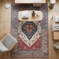 thumbnail image 1 of GLN Rugs Salur - Indoor, Machine Washable Area Rug 6'6"x9'6" Turkish Red Home Carpet, 1 of 8
