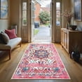 thumbnail image 1 of GLN Rugs Serik - Indoor, Machine Washable Area Rug 2'6"x6'6" Turkish Pink Home Carpet, All Ages, 1 of 8