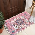 thumbnail image 1 of GLN Rugs Serik - Indoor, Machine Washable Area Rug - 2'x3' Turkish Pink Home Carpet, 1 of 8