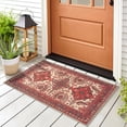 thumbnail image 1 of GLN Rugs Sparta - Indoor, Machine Washable Area Rug 2'x3' Turkish Red/Black Home Carpet, 1 of 8
