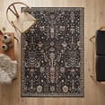 thumbnail image 1 of GLN Rugs Sumer - Indoor, Machine Washable Area Rug 4'x6' Moroccon Black Home Carpet, 1 of 8