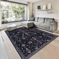 thumbnail image 1 of GLN Rugs Sumer - Indoor, Machine Washable Area Rug 5'x7' Moroccon Black Home Carpet, 1 of 8