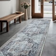 thumbnail image 1 of GLN Rugs Taxila - Indoor, Machine Washable Area Rug 2'6"x10' Brown/Gray Home Carpet, All Ages, 1 of 8
