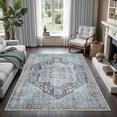 thumbnail image 1 of GLN Rugs Taxila - Indoor, Machine Washable Area Rug 8'x10' Turkish Brown/Gray Home Carpet, 1 of 8
