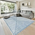 thumbnail image 1 of GLN Rugs Teos - Contemporary, Machine Washable Area Rug - 3'x5' Blue Ivory Home Carpet, 1 of 7