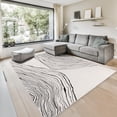 thumbnail image 1 of GLN Rugs Thassos - Contemporary, Machine Washable Area Rug 9' x 12' Beige Black Home Carpet, All Ages, 1 of 7